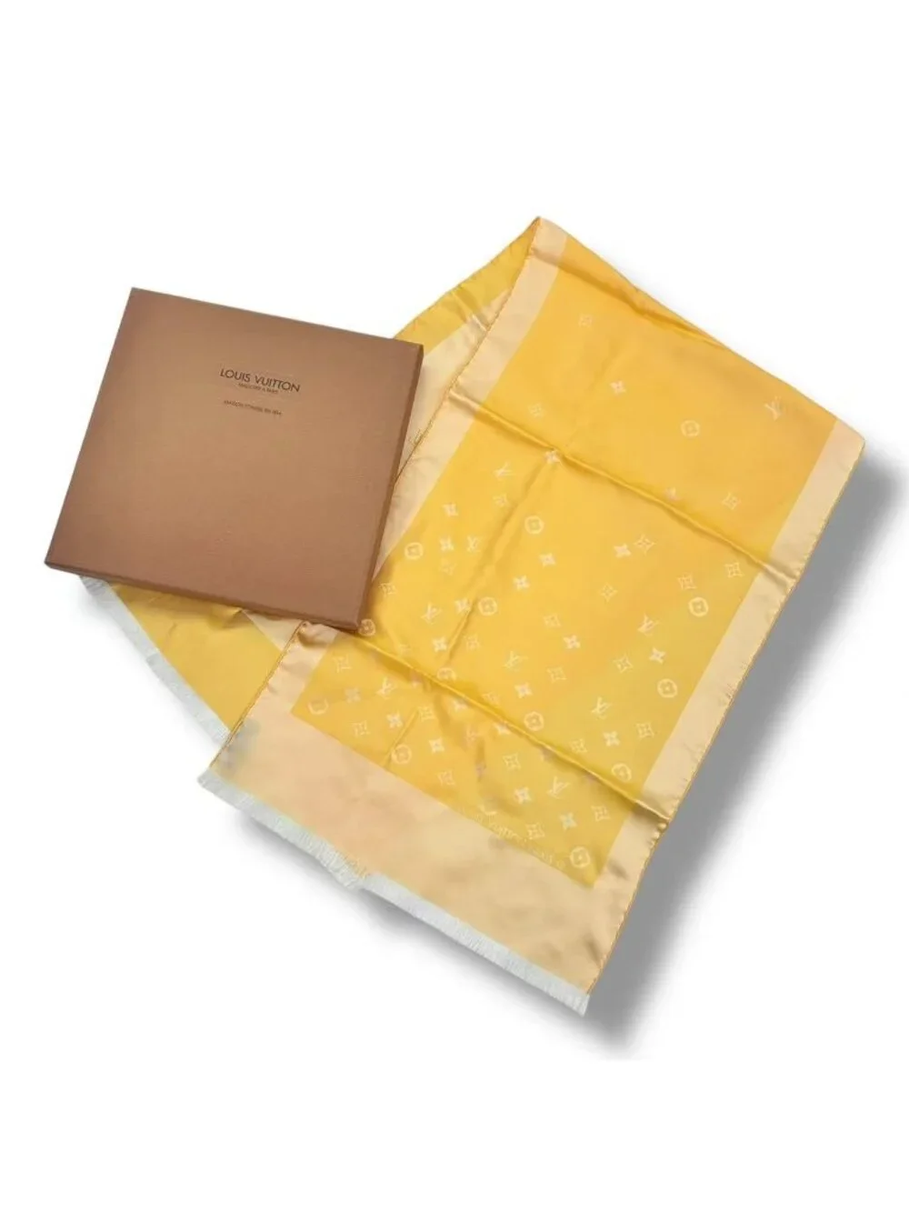Louis Vuitton Silk Scarf Monogram Yellow